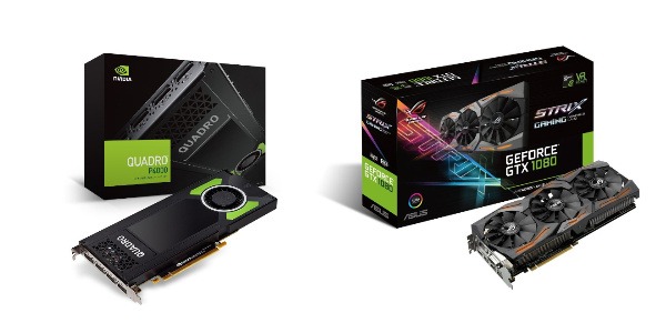 NVIDIA RTX/Tシリーズ（旧Quadro）とGeForce製グラフィックボード比較