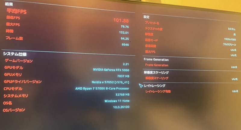 7 5700X×RTX 5060cyberpunk2077