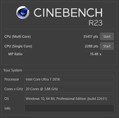 Core Ultra 7 265K-cinebenchr23