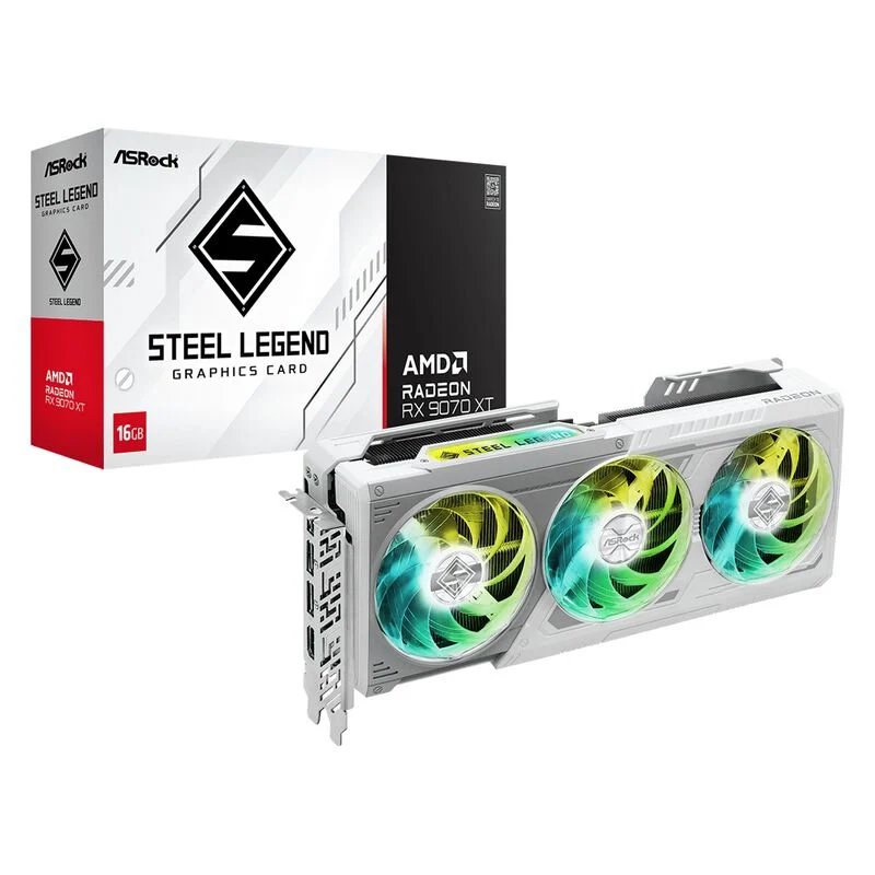 ASRock Radeon RX 9070 XT Steel Legend 16GB