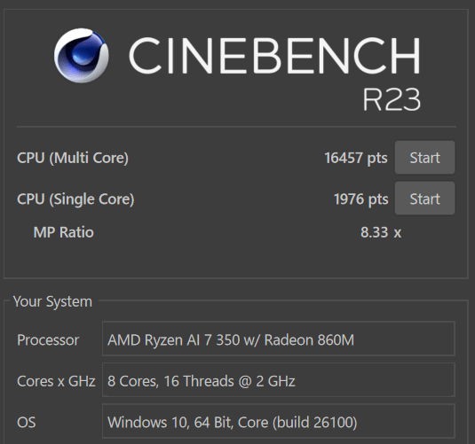 GALLERIA XL7R-R56-6A-cinebenchr23