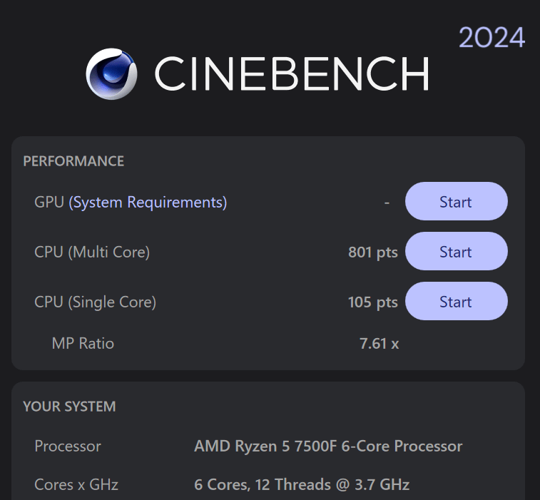 NEXTGEAR JG-A5G60 7500F-cinebench2024