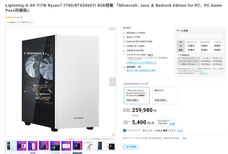 Lightning-G AV-Ti7W Ryzen7 7700