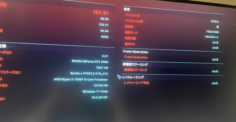 Ryzen-5-7500F×RTX-5060-cyberpunk2077